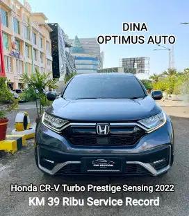 Honda CR-V Prestige Turbo Sensing 2022 AT 1.5, Km Low, Pajak Panjang