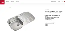 WASTAFEL / SINKS - Merk TEKA TIPE STYLO 1B1D