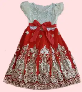Dress Anak Detail Bordir Emas
