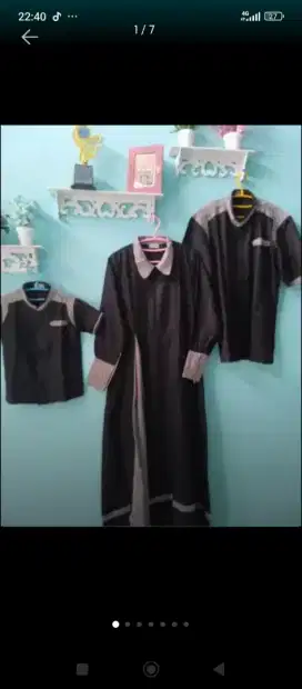 Set dress mom + koko ayah+koko anak
