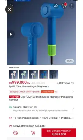 New/Segel- Ona [OMNIA] High Speed Hairdryer Pengering Rambut