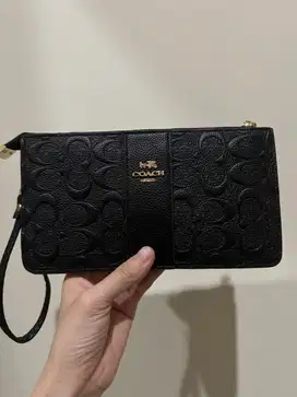 coach wallet bag double zip