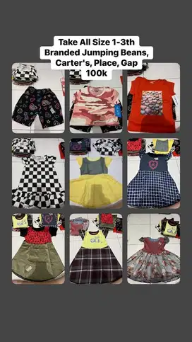 Take All Baju Branded Anak Size 1-3 & 3-6th