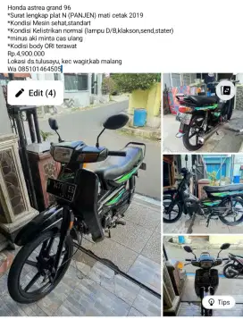 HONDA ASTREA GRAND 96