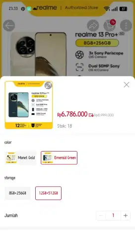 Realme 13 pro+ 5g 12/512 mulus