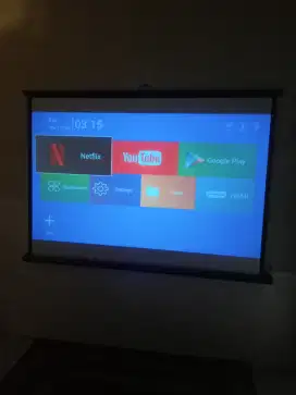 Proyektor Hy 300 + Layar Proyektor