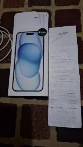 Iphone 15 plus 128 gb ibox fullset like new sampe nota