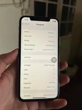 Iphone X 256gb inter lengkap