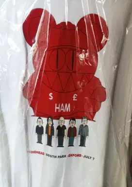 Radiohead Southpark Oxford Tour Official T-shirt Kaos Band Import