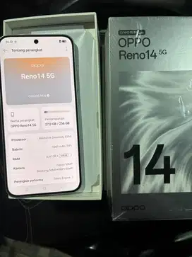 Oppo reno 14 8/256 5G bekas rasa baru pke 2 hari aja Tt masuk