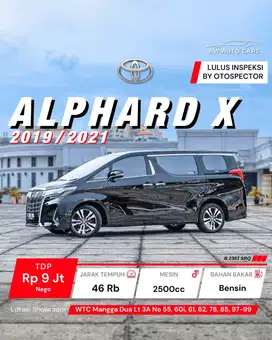 [DP 10 JT] LOW KM Toyota Alphard X 2021 NIK 2019 G SC Premium Sound PS