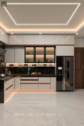 Custom Interior Kitchen Set, Backdrop TV, Lemari, Wardrobe, Kitchenset