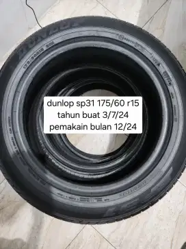 Ban dunlop sp 31 orginal nissan march ukuran 175/60 r15