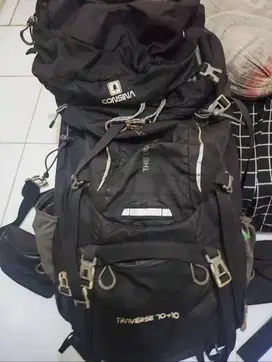 Consina  70+10L belum pernah dipake buat hiking, masih bagus