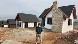 Tanah di jual di puncak pemandangan gunung dan sawah