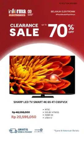 SHARP QLED LED TV 65 INCI