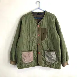 Polo ralph linen quilted jacket olive army uniqlo carhartt patagonia