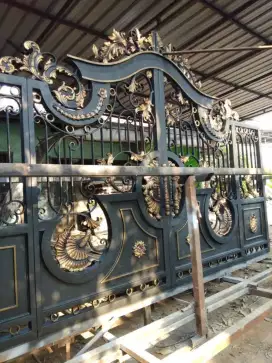Bengkel las Lampung tralis kanopi pintu pagar gerbang tangga