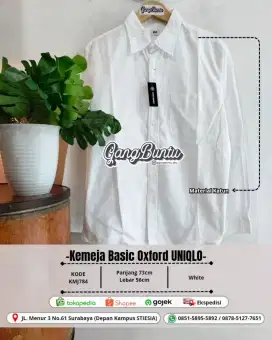 Kemeja Basic Oxford UNIQLO Original