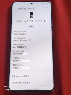 Samsung S20 Ultra Lte resmi SEIN