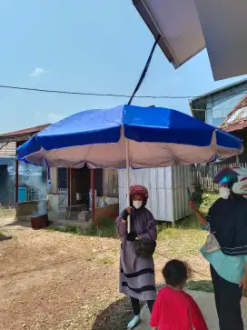 Payung jumbo merk kapal 2.7m double kain.Ready stok Palembang.Bisa cod