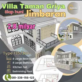 villa siap huni 4 kamar Kolam renang Taman griya jimbaran Bali