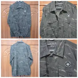 Kemeja Jaket Pria BGSR ARMY SIZE M motif keren