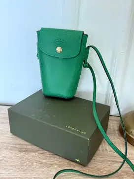 Tas selempang kecil LONGCHAMP hijau original