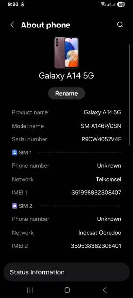 Samsung A14 S mulus