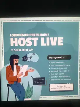 Di butuhkan segera host live