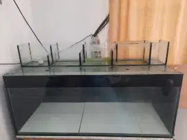 Aquarium + top filter 100x40x40 kaca 10mm