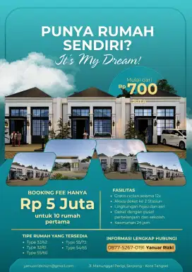 Dijual Rumah Siap Huni Tipe 1 Lantai Lokasi Strategis Di Serpong