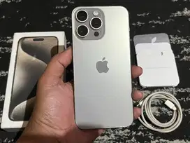 iPhone 15 Pro Max 256Gb Natural Titanium Resmi Ex iBox Mulus Like New