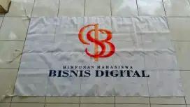 Cetak printing bendera kain satuan bijian universitas kampus kantor