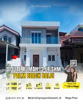 Dijual rumah shm 2 lantai di baloi batam