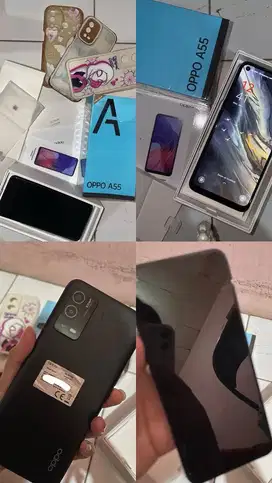 Oppo A55 64GB Black Mulus + Dus + Bonus 2 Casing