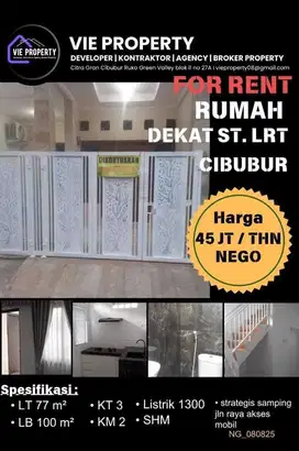 Sewa rumah dekat LRT Harjamukti