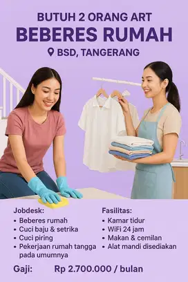 Loker Asisten Rumah Tangga