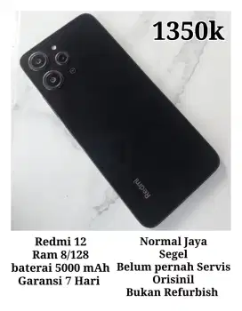 Redmi 12 8/128 segel orisinil dijamin ORI bukan refurbish