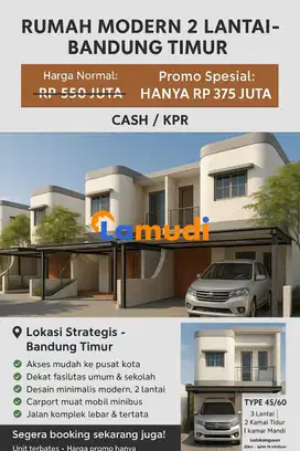 Rumah 2 lantai dengan harga 1 lantai
