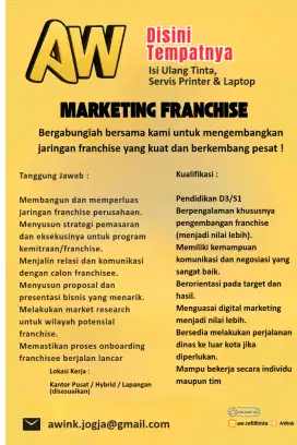 Pemasaran & Penjualan Franchise
