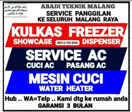 service kulkas ac (cuci ac) mesin cuci water heater servis panggilan