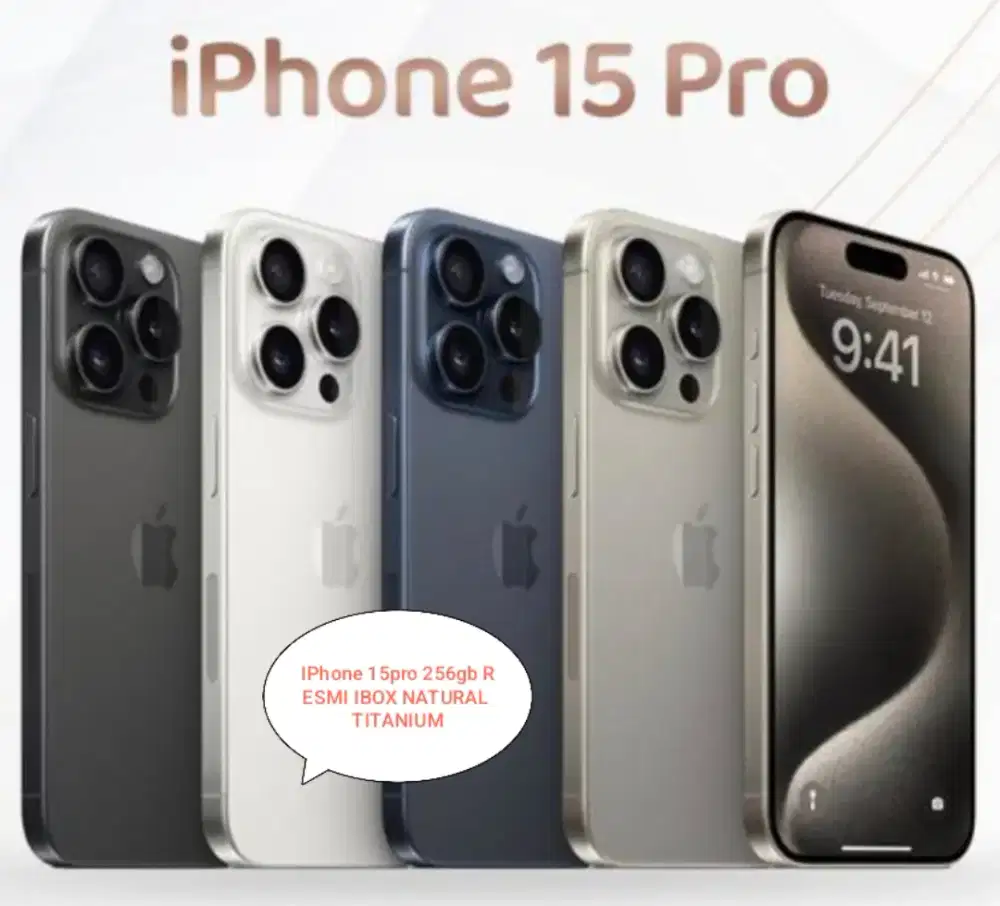 iPhone 15pro 256gb Resmi PAA Natural