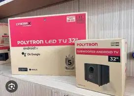 TV Polytron 32 inci google android sounbar