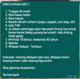 Lowongan Kerja ART