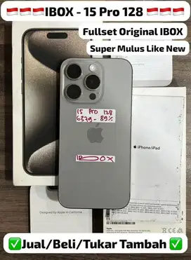 iphone 15pro 128gb second ibox bh 90% bisa cicilan 0%