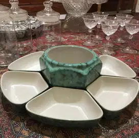 Piring saji keramik, serving dish set