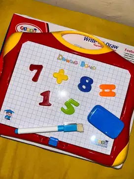Papan Tulis Magnetik Edukasi Anak Gambar Angka Huruf (Pr3loved)