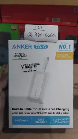 ANKER ZOLO PB 10000 MAH 30W USB-C | ATLANTIS DAHSYAT
