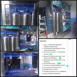 mesin isi ulang sterilisasi dengan tambahan ojon ejector dan long UV